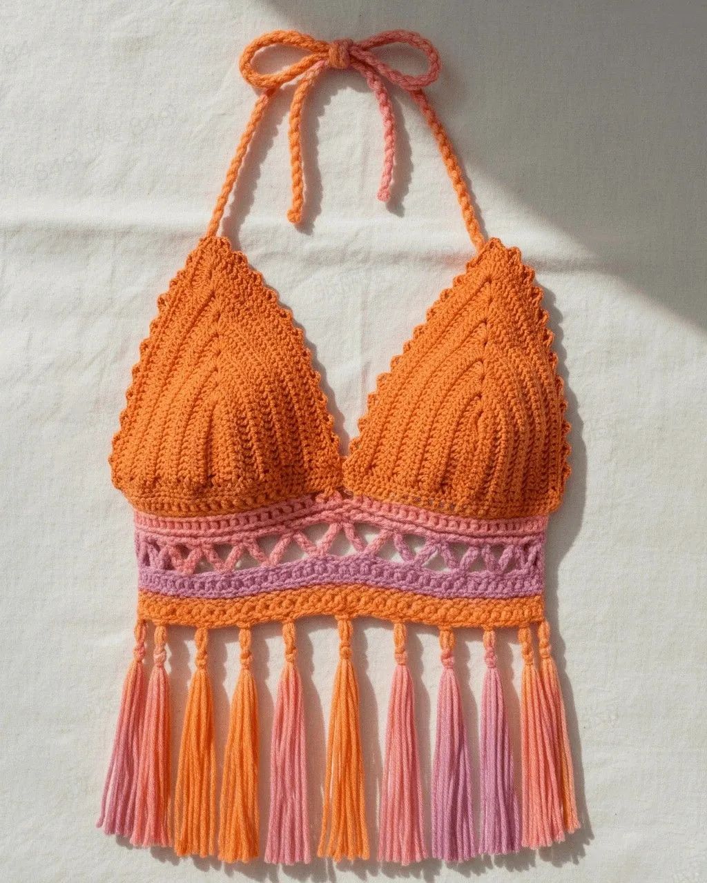 Flame Bra crochet pattern