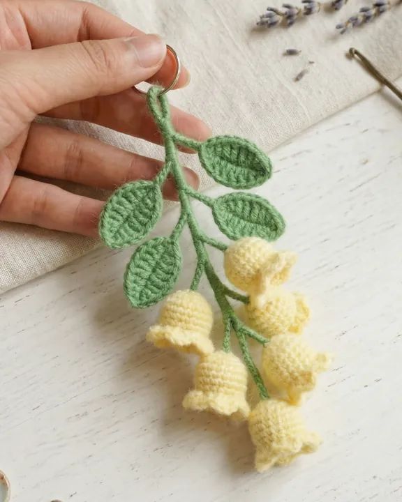 Sunny Bellflower Keychain crochet pattern