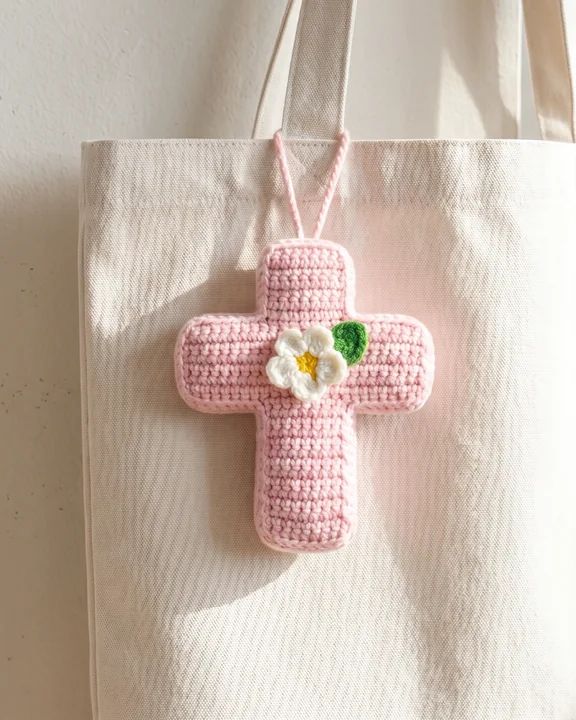Daisy Grace Cross Charm crochet pattern