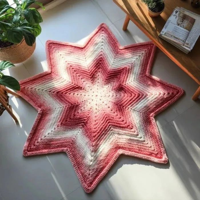 8 Points Star Blanket crochet pattern