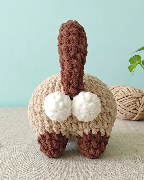 Cheeky Kitty Tushie crochet pattern