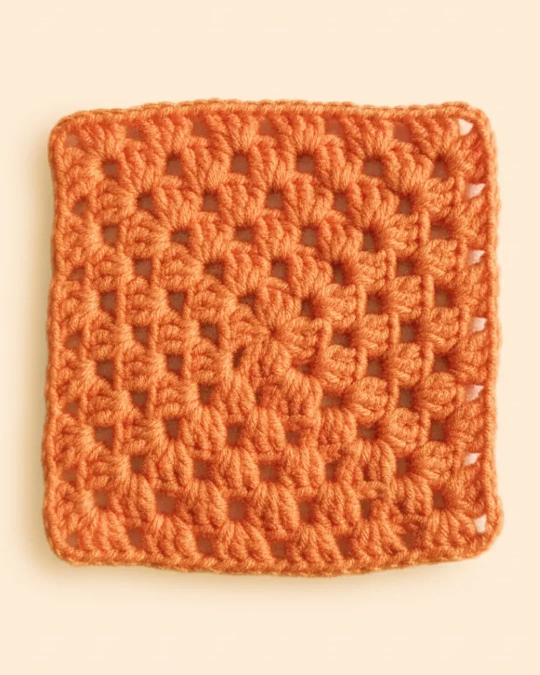 Tangerine GrannySquares crochet pattern