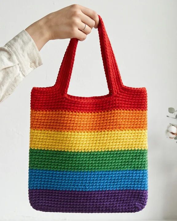 Classic Rainbow – Tote Bag crochet pattern