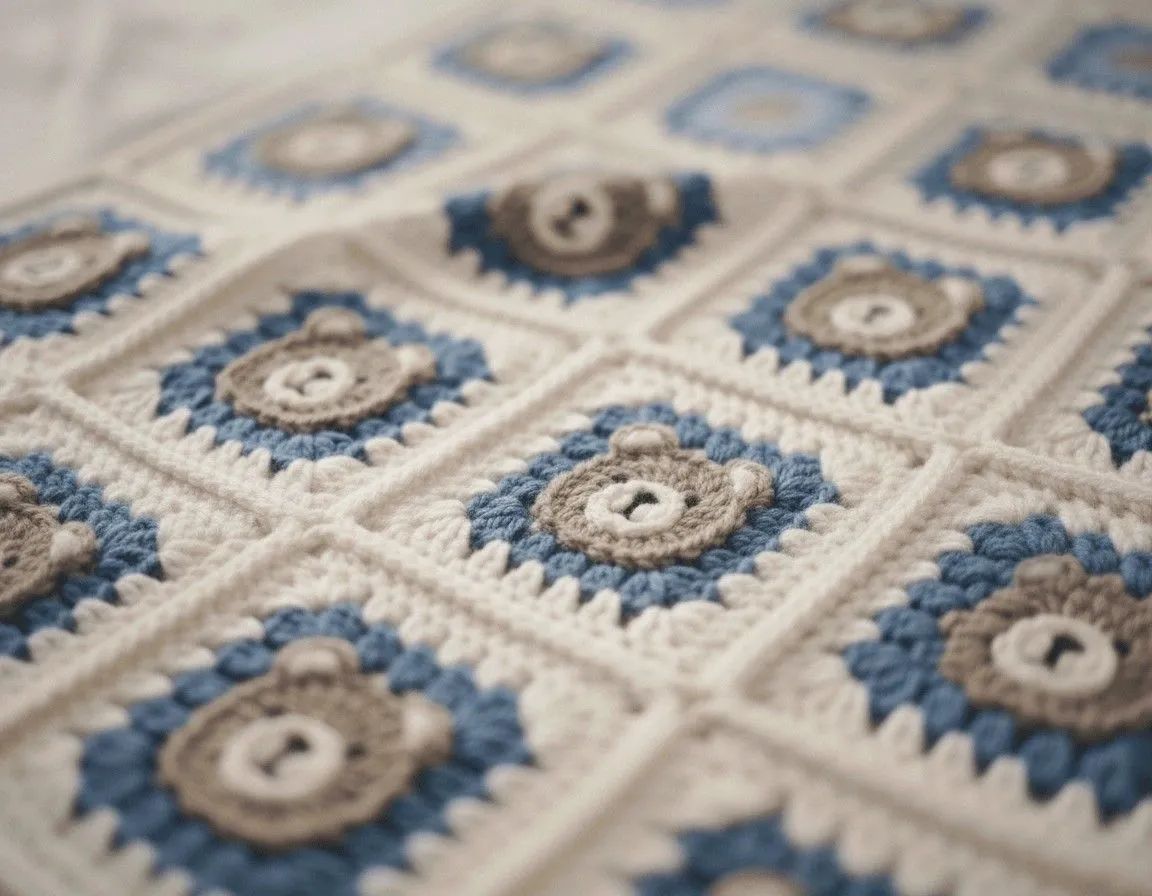 Cuddle Bear Blanket crochet pattern
