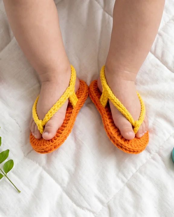 Sunny Citrus Baby Sandals crochet pattern