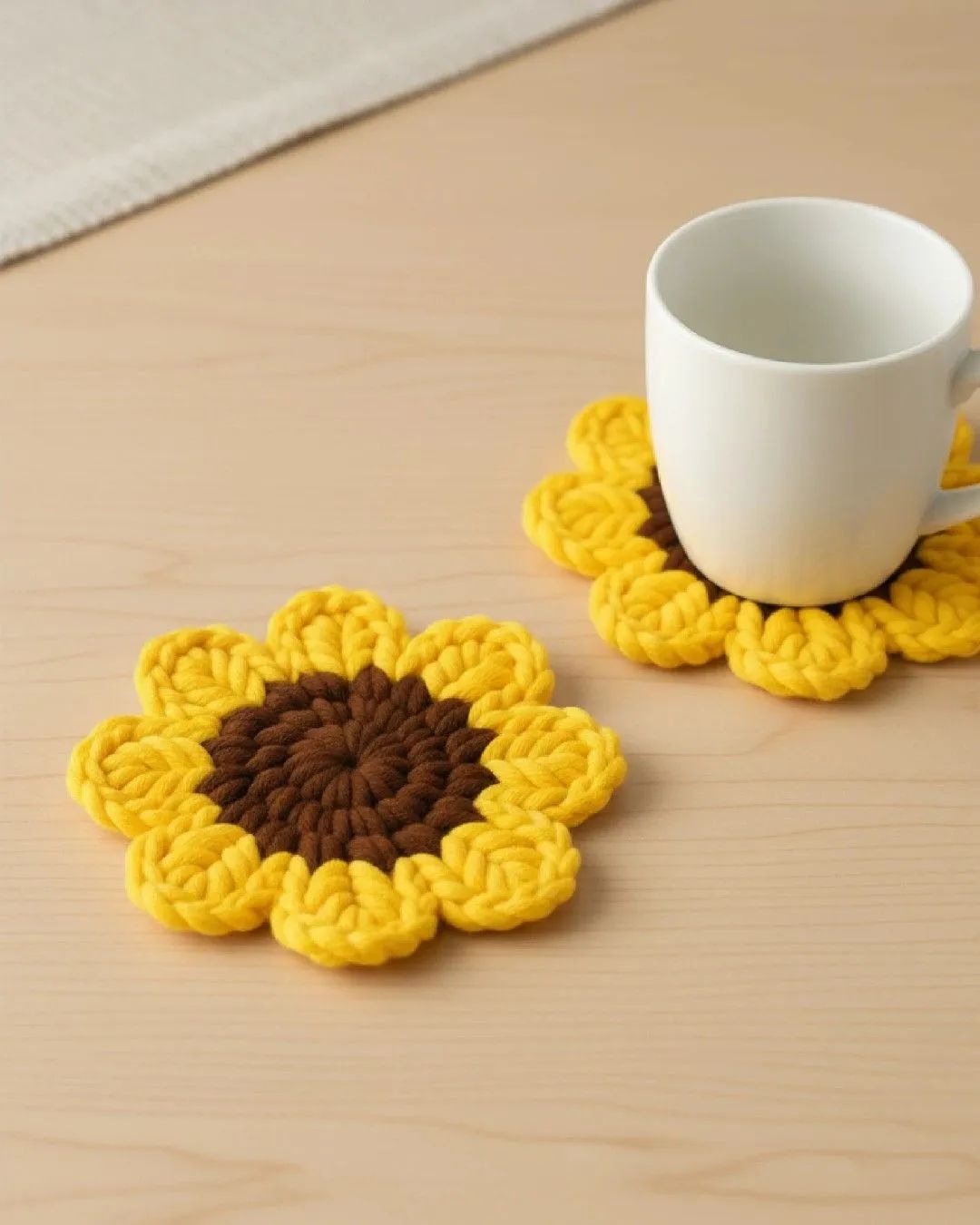 Golden Petals Coaster crochet pattern