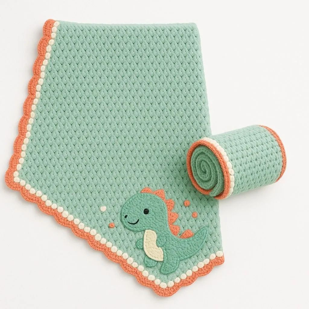 Dino Blanket crochet pattern
